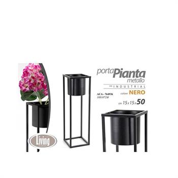 CASPO PORTAPIANTA IN METALLO 15 X 15 X H50 CM
