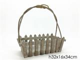 CASPO RETTANGOLARE RIGATO GRANDE 34X16XH32CM COLORE BEIGE
