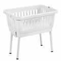 CESTONE AMICO CON GAMBE RICHIUDIBILI 64X43X29/32CM PANNA