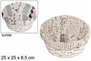CESTINO IN VIMINI 25X25X8,5CM