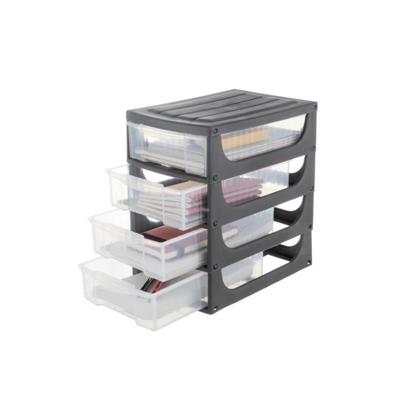 CASSETTIERA BIG HOBBY 4 CASSETTI COLORE ARGENTO