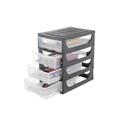 CASSETTIERA BIG HOBBY 4 CASSETTI COLORE ARGENTO