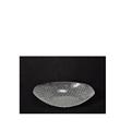 CENTROTAVOLA OVALE DIAMANTE VETRO TRASPARENTE 32 X 22 CM