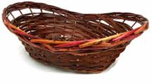 CESTO VIMINI ONDA NOCE/ROSSO 39X28XH11/14CM