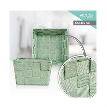 CESTO WIKER 14 X 14 X H9 CM COLORE VERDE MENTA