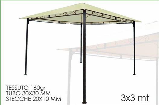 GAZEBO TELO ECRU 3X3MT