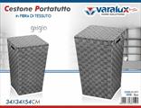 CESTONE PORTATUTTO IN FIBRA DI TESSUTO COLORE GRIGIO