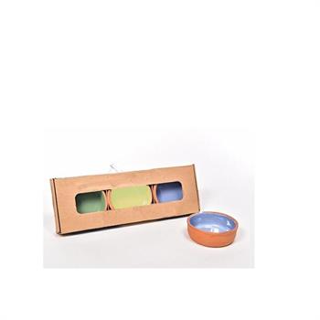 CIOTOLA TERRACOTTA DA FORNO D. 12 X H4 CM SET 3 PZ ASS
