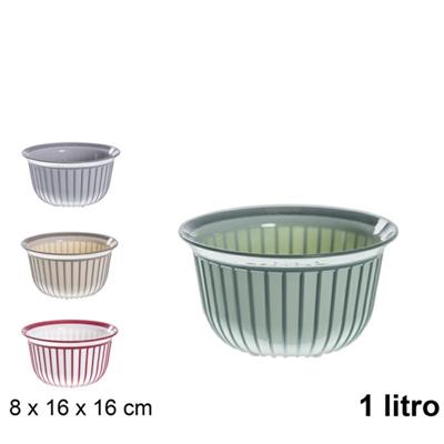 CIOTOLA IN PLASTICA D. 16 X H 8 CM 1 LT COLORI ASS