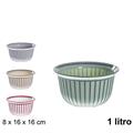 CIOTOLA IN PLASTICA D. 16 X H 8 CM 1 LT COLORI ASS