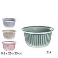 CIOTOLA IN PLASTICA D. 20 X H 9,5 CM 2 LT COLORI ASS