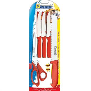 COLTELLI SET 8PZ 1 FORBICE+ 1 COLTELLO PANE+ 6PZ COLTELLO TA