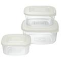 CONTENITORE FRIGO BOX QUADRATO SET 3PZ 2,5/1,5/0,95LT BIANCO
