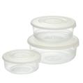 CONTENITORE FRIGO BOX ROTONDO SET 3PZ 1,7/1/0,5LT BIANCO