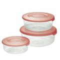 CONTENITORE FRIGO BOX ROTONDO SET 3PZ 1,7/1/0,5LT ROSSO