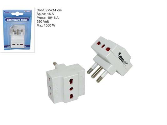 ADATTATORE TRIPLO 1500W 16A