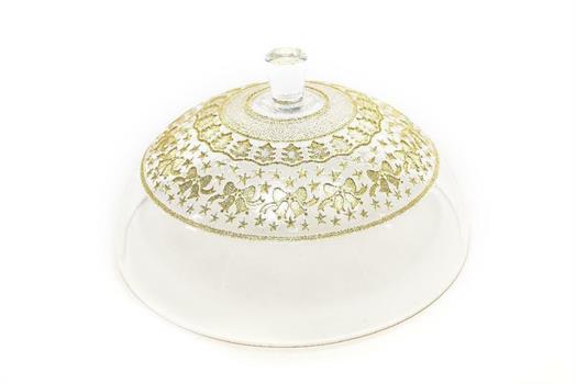 CUPOLA IN VETRO LIGNUM D.28,5XH15CM COLORE ORO