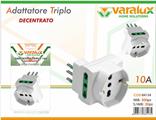 ADATTATORE TRIPLO 10A DECENTRATO CON SCHUKO