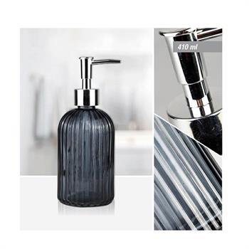 DISPENSER SAPONE VETRO 410 ML COLORE GRIGIO