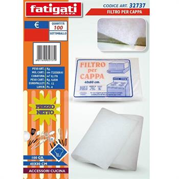 FILTRO CAPPA BIANCO 40 X 80 CM