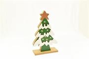 ALBERO INNEVATO IN LEGNO CON 7LUCI LED 13,5X6XH23CM