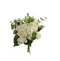 FIORE BOUQUET ROSA ASSORTITA 5 FIORI 35 CM COLORE BIANCO