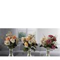 FIORE BOUQUET ROSE 10 FIORI 34 CM 3 COLORI ASS