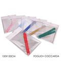 FOGLIO TRASPARENTE 100 X 130 CM CON COCCARDA