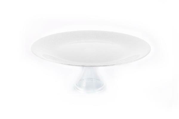 ALZATA IN VETRO CON PIEDE FATUM D.20XH10CM COLORE BIANCO