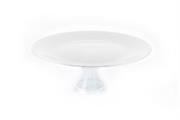 ALZATA IN VETRO CON PIEDE FATUM D.20XH10CM COLORE BIANCO