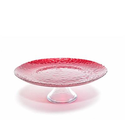 ALZATA IN VETRO SKY 33 X H12 CM ROSSO GLITTER
