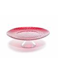 ALZATA IN VETRO SKY 33 X H12 CM ROSSO GLITTER