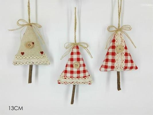 APPENDINO ALBERO CON FIOCCO E BOTTONE 13CM