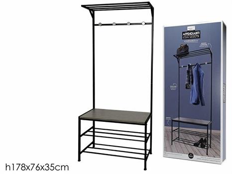 APPENDIABITI 4 POSTI CON SEDUTA 76 X 35 X H178 CM