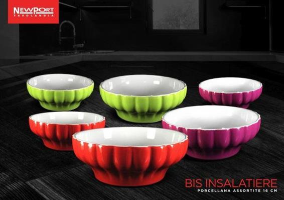 INSALATIERA PORCELLANA BIS 16CM COLORI ASS.