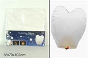 LANTERNA COLANTE CUORE 38X70X102CM COLORE BIANCO