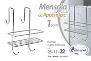 MENSOLA DOCCIA CROMATA 1 POSTO 25X11X32CM