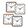 OROLOGIO QUADRO 26X26CM EFFETTO LEGNO QUADRO BIANCO