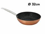 PADELLA RAME MANICO INOX FONDO 3MM 32CM