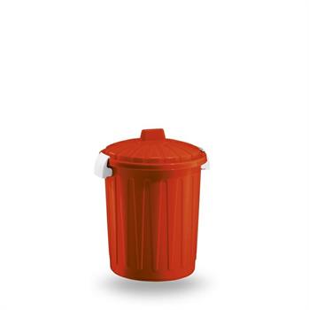 BIDONCINO CON COPERCHIO 50 LT COLORE ROSSO