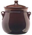 PENTOLA TERRACOTTA BOMBATA CON COPERCHIO 24CM BRUNELLA